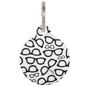 Médaillon Pour Animaux Motif futé en verre
