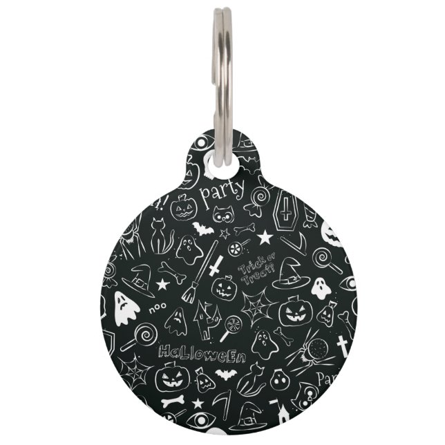 Médaillon Pour Animaux Motif Halloween 1 (Devant)