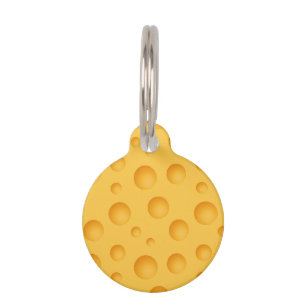 Médaillon Pour Animaux Motif jaune de fromage