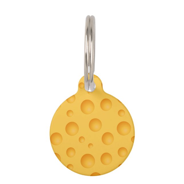 Médaillon Pour Animaux Motif jaune de fromage (Devant)