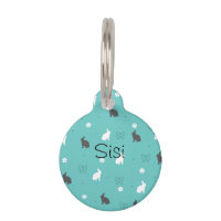 motif mignon de fleur et de papillon de lapin