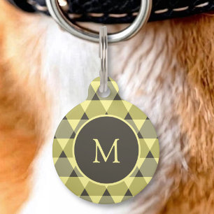 Médaillon Pour Animaux Motif Triangles