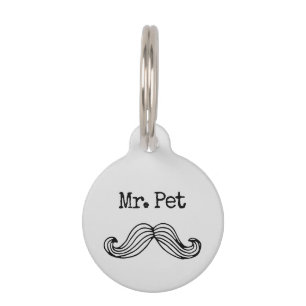 Médaillon Pour Animaux Moustache