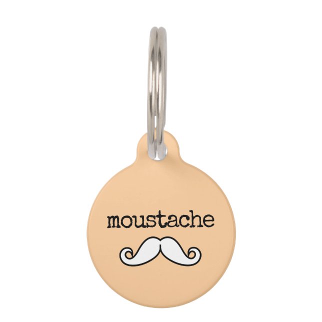 Médaillon Pour Animaux Moustache Amusant (Devant)