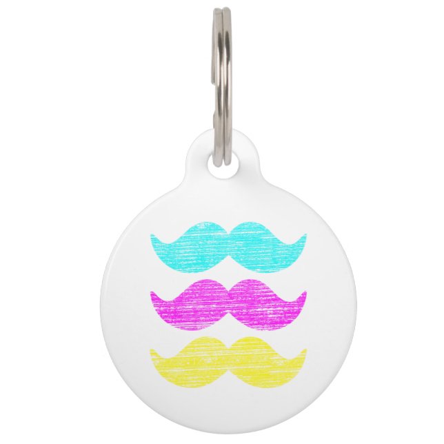 Médaillon Pour Animaux Moustaches de CMY (style d'impression (Devant)