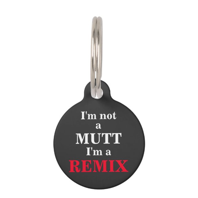 Médaillon Pour Animaux Mutt chien drôle spécial remix mignon unique (Devant)