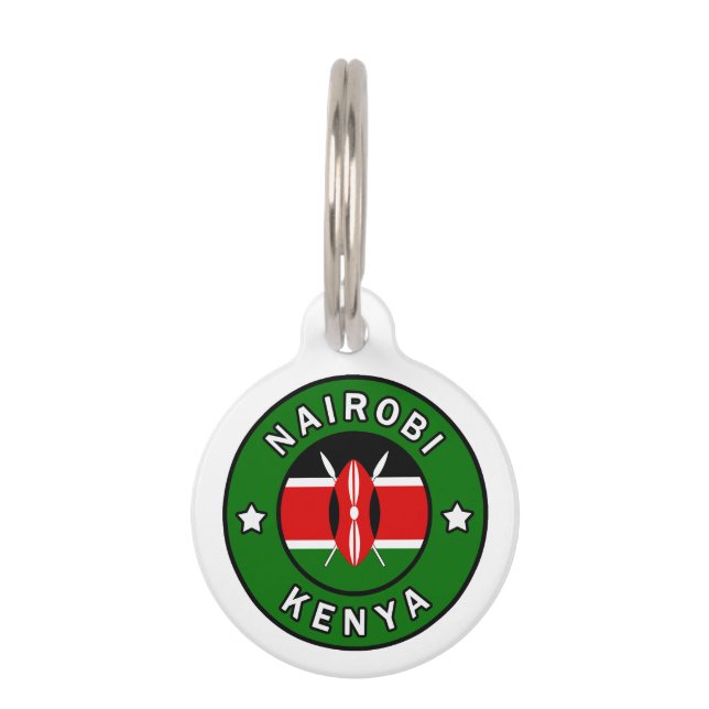Médaillon Pour Animaux Nairobi Kenya (Devant)