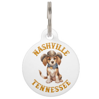 Médaillon Pour Animaux Nashville Tennessee Country Beagle