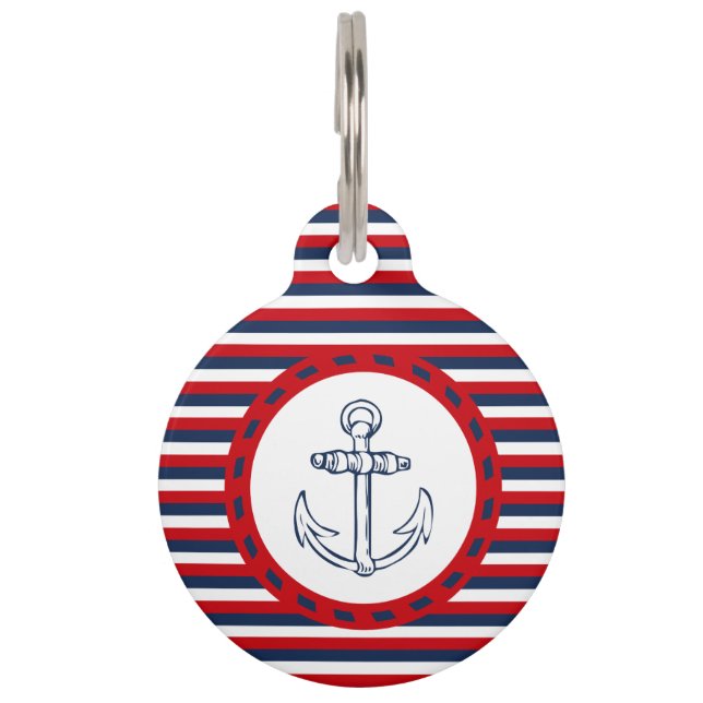 Médaillon Pour Animaux Nautical design (Devant)