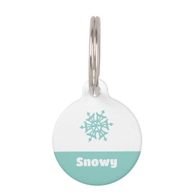 Médaillon Pour Animaux Neige (Devant)