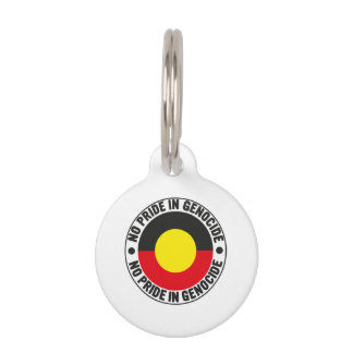 Médaillon Pour Animaux No Pride In Genocide Aboriginal Flag National Sorr