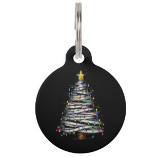Médaillon Pour Animaux Noël Arbre clair