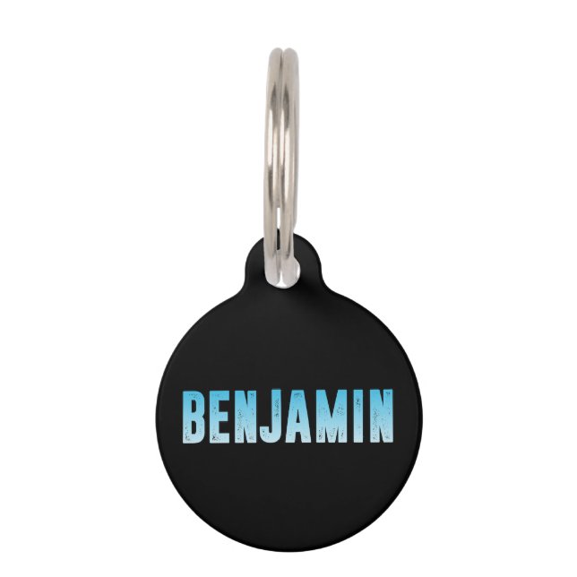 Médaillon Pour Animaux Nom Benjamin (Dos)