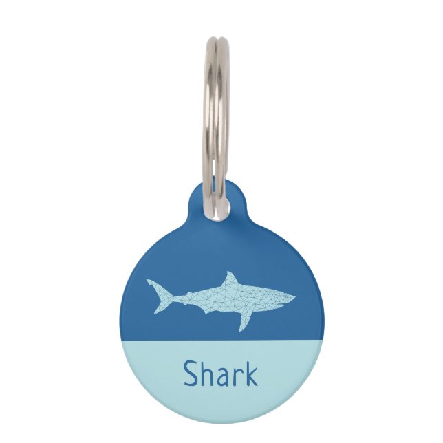Médaillon Pour Animaux Nom de chat de chien requin (Devant)