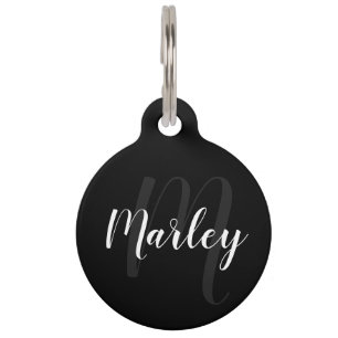 Médaillon Pour Animaux Nom de l'animal et monogramme avec les coordonnée