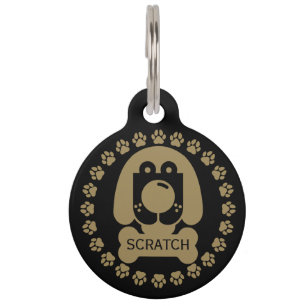 Médaillon Pour Animaux Nom du chien drôle