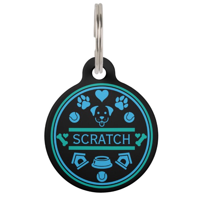 Médaillon Pour Animaux Nom du chien drôle (Devant)