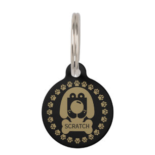 Médaillon Pour Animaux Nom du chien drôle