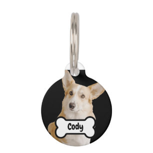 Médaillon Pour Animaux Nom et numéro de téléphone de l'os de chien