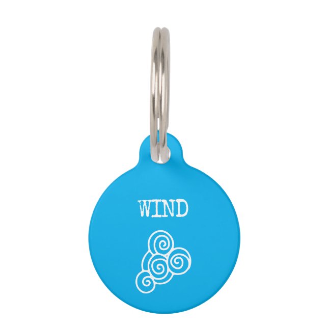 Médaillon Pour Animaux Nom et téléphone de Blue Wind Pet (Devant)