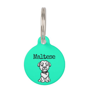 Médaillon Pour Animaux Nom Maltais