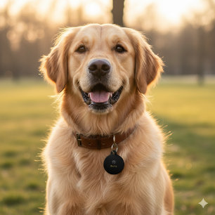 Médaillon Pour Animaux Nom personnalisé empreinte de patte mignonne perso