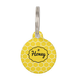 Médaillon Pour Animaux Nom personnalisé Honey Chat Pet ID balise