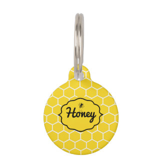 Médaillon Pour Animaux Nom personnalisé Honey Chat Pet ID balise