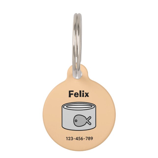 Médaillon Pour Animaux Nourris-moi ! Chat (Devant)