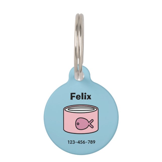 Médaillon Pour Animaux Nourris-moi ! Chat (Devant)