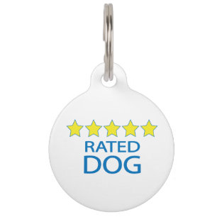 Médaillon Pour Animaux Numéro d'identification de chien cinq étoiles