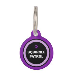 Médaillon Pour Animaux Numéro d'identification de l'animal - Violet & Noi