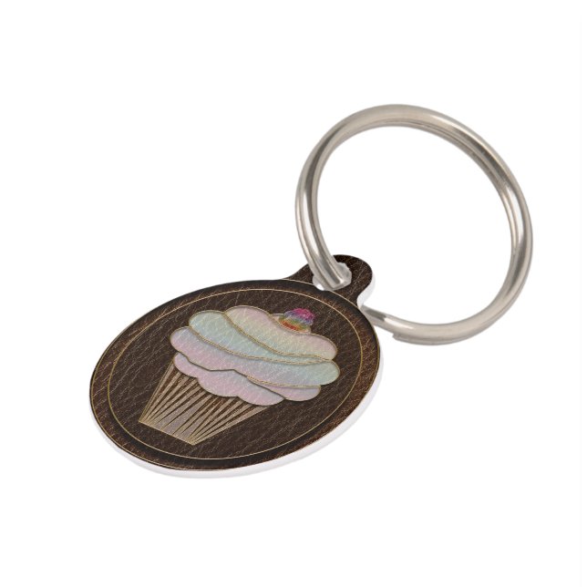 Médaillon Pour Animaux Obscurité simili cuir de cuisson (Côté )