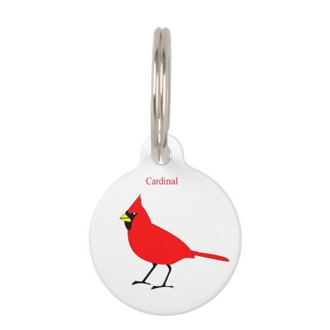Médaillon Pour Animaux Oiseau cardinal rouge Thunder_Cove (Dos)