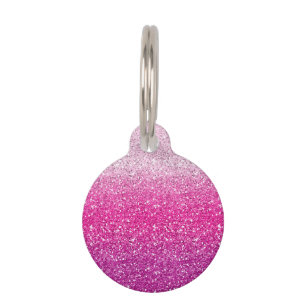Médaillon Pour Animaux Ombre rose scintillant