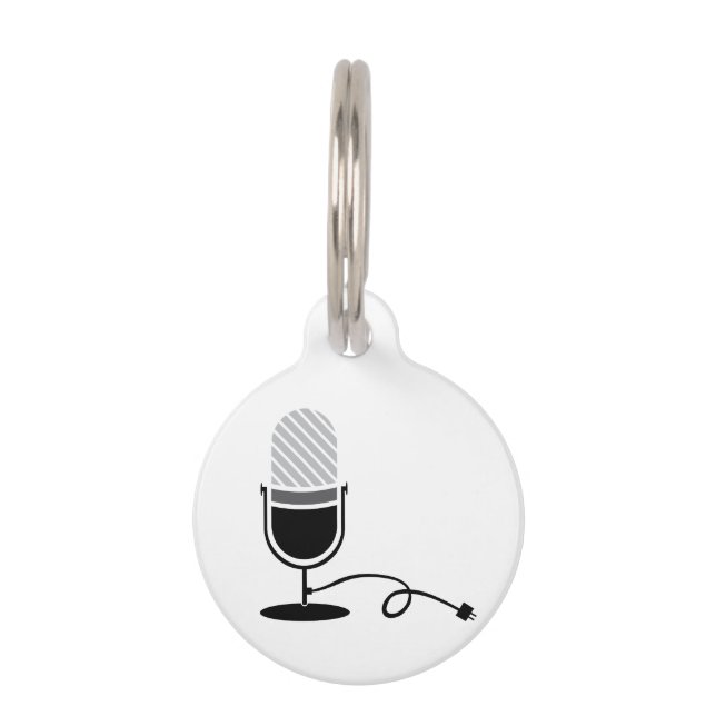 Médaillon Pour Animaux On Air Microphone (Devant)