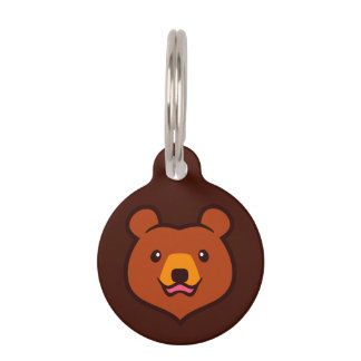 Médaillon Pour Animaux Ours Brown de Kawaii