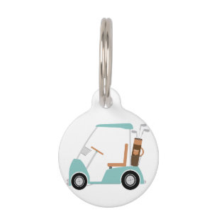 Médaillon Pour Animaux Panier de golf