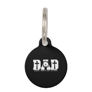 Médaillon Pour Animaux Papa bénit Croix chrétienne religieuse Papa