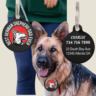 Médaillon Pour Animaux Papa Berger Allemand