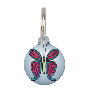 Médaillon Pour Animaux Papillon