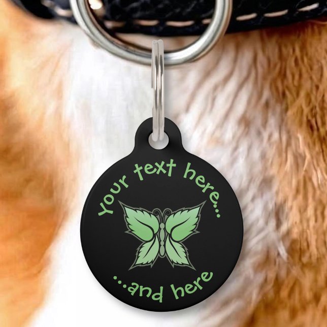 Médaillon Pour Animaux Papillon Menthe (Créateur téléchargé)