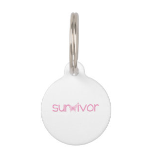 Médaillon Pour Animaux Papillon Ribbon Cancer du sein