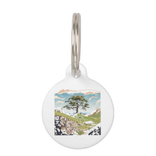 Médaillon Pour Animaux Parc national de Northumberland Sycamore Gap Tree