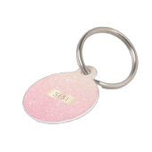 Médaillon Pour Animaux Parties scintillant en or rose élégante à pente do (Côté )