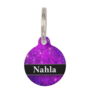 Médaillon Pour Animaux Parties scintillant violette Bling Chien Chat Diva