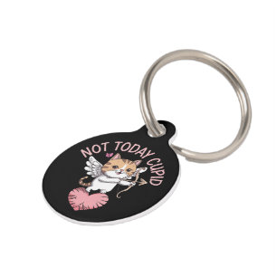Médaillon Pour Animaux Pas aujourd'hui mignon et mignon anti-Valentin