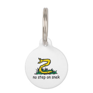 Médaillon Pour Animaux Pas de pas sur les mèmes de snek Gadsden parodie S