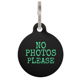Médaillon Pour Animaux Pas de photos s'il vous plaît – Collier pour chien