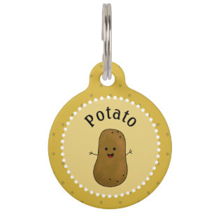 Médaillon Pour Animaux Patate Personnalisée Joyeuse